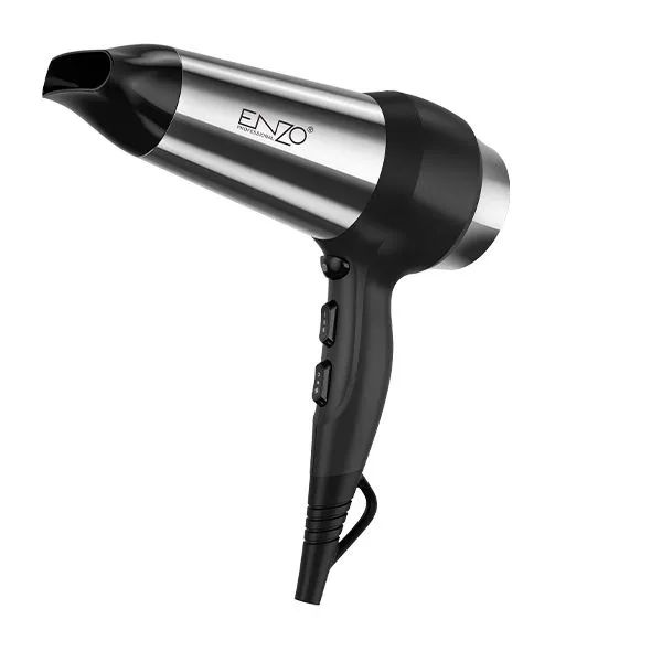 Enzo Professional AC Motor Strong Wind Blow Fast Drying Hair Dryer - Silver