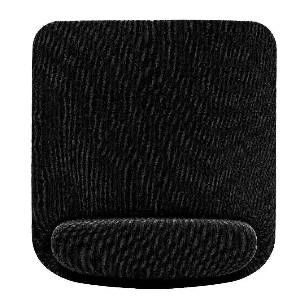 Small Mouse Pad Wrist Support | Neoprene Smooth Mouse Glide | Travel Ready - Black