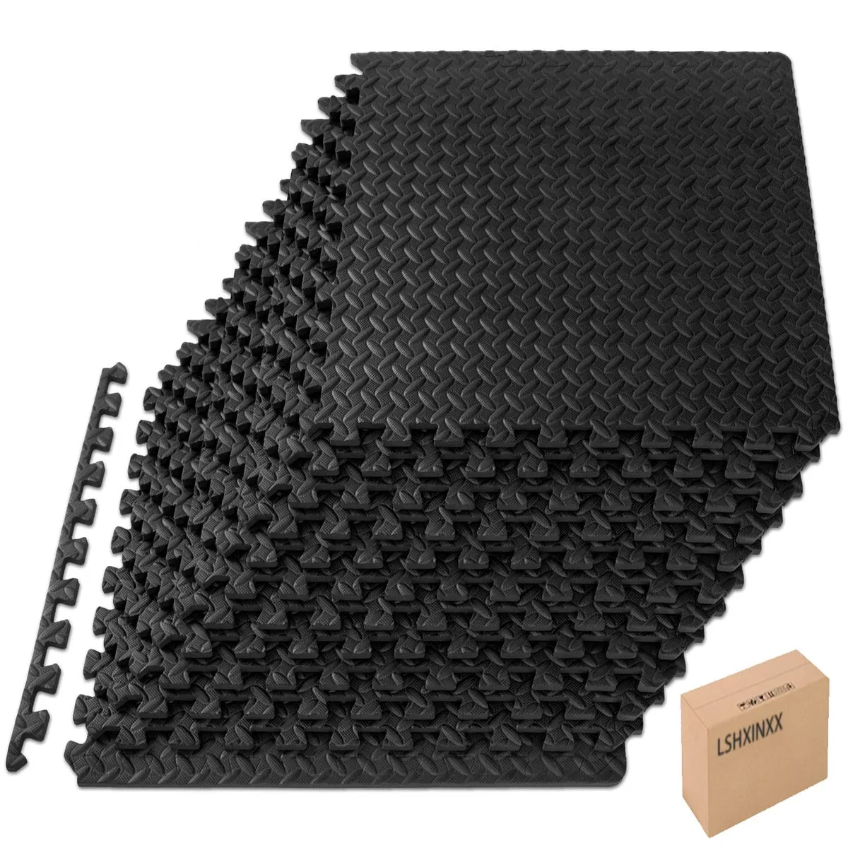 12 Pcs Exercise Puzzle Mat EVA Interlocking Foam Floor Tiles for Home Gym