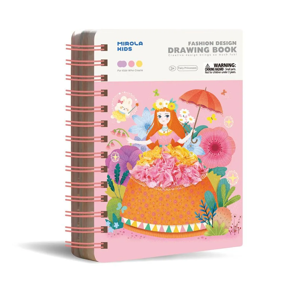 Mirola Kids Fashion Design Arts & Crafts Book Set: Fairy Princesses