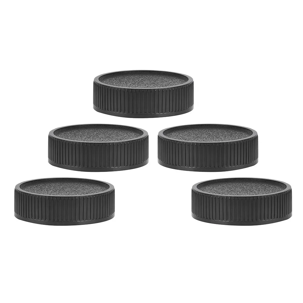 5 Pieces M42 rear lens caps, black