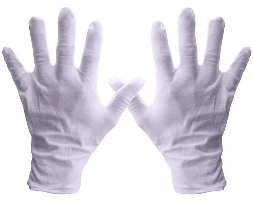 White Work Gloves - Lightweight, Breathable & Reusable