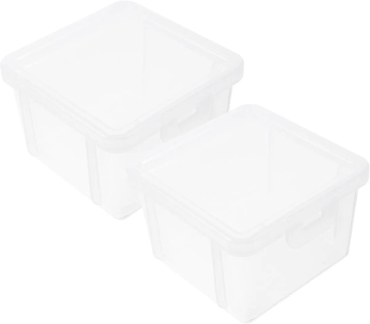 2Pcs Plastic Coin Storage Boxes Transparent Coin Holders for Collectors PP