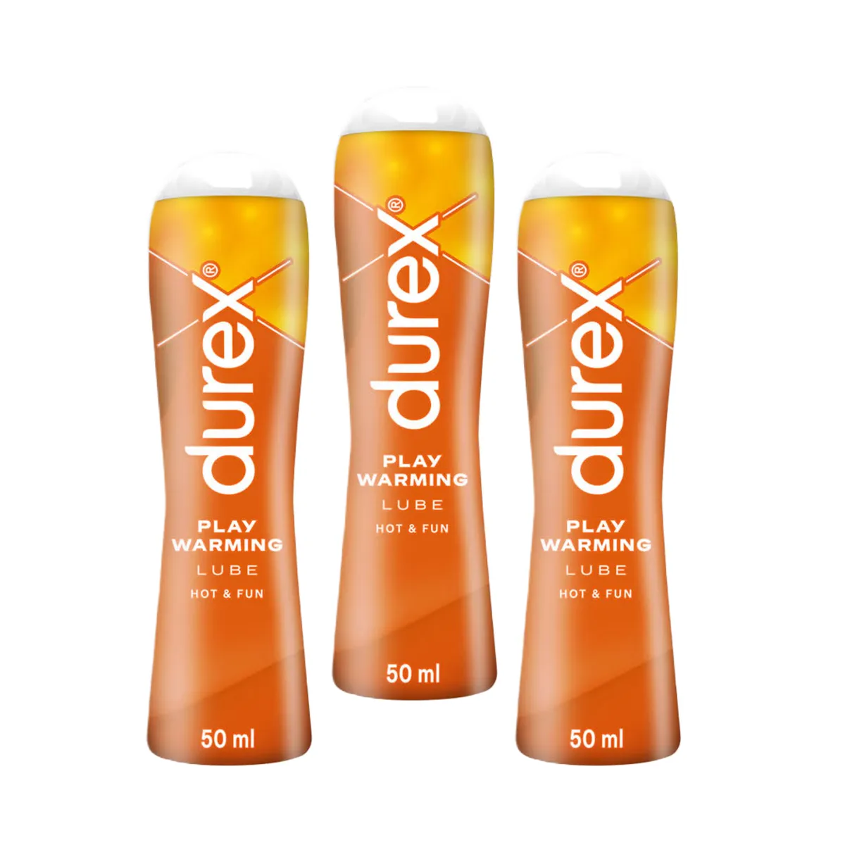 Durex 3 x 50ml Play, Personal Lubricant, Warming