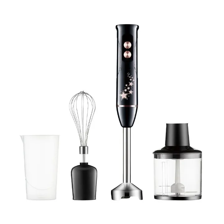 4-in-1 Electric Hand Stick Blender Set - Black
