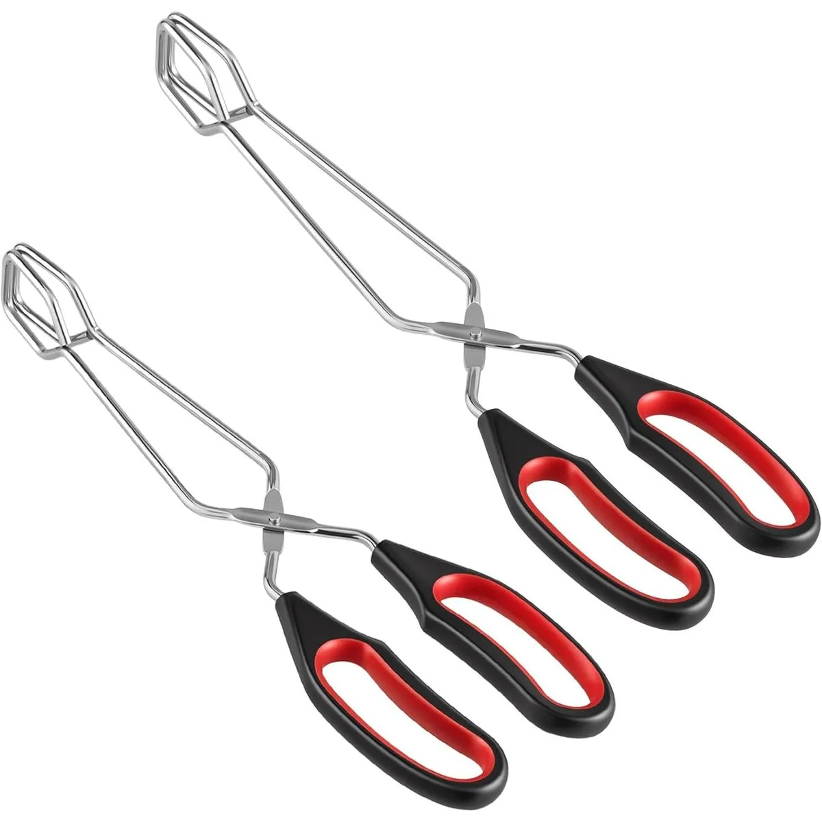 2Pack Stainless Steel Scissor Tongs,Braai BBQ Cooking Grilling Tongs