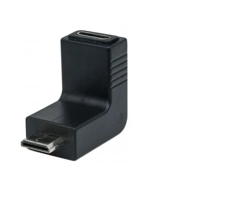 Manhattan HDMI Adapter - HDMI Mini C f to Mini C m, 90° Up Angle