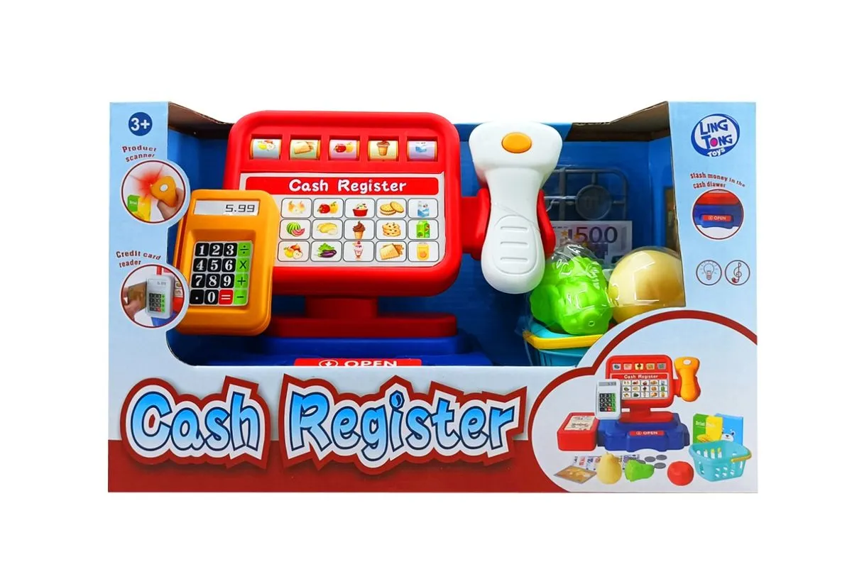 Battery-Operated Cash Register with Product Scanner
