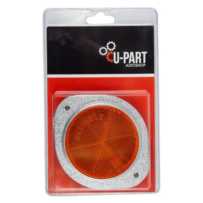 U-Part Reflector Round Yel 76mm 2pk