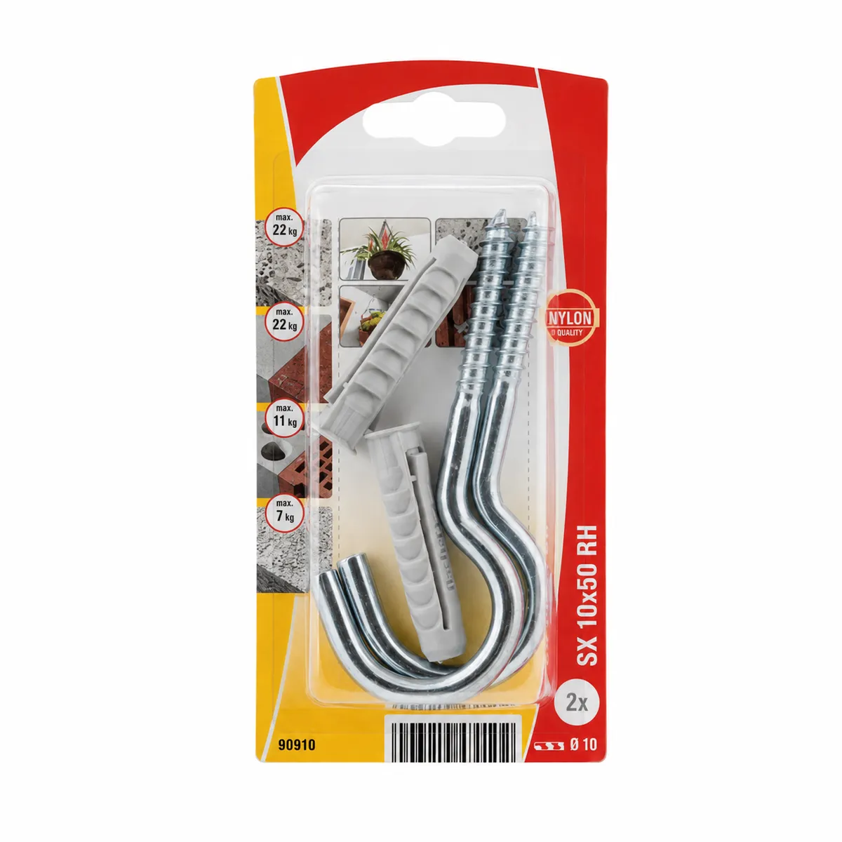 Expansion Plug With Round Hook SX 10x50 RH - 2 Pack 90910