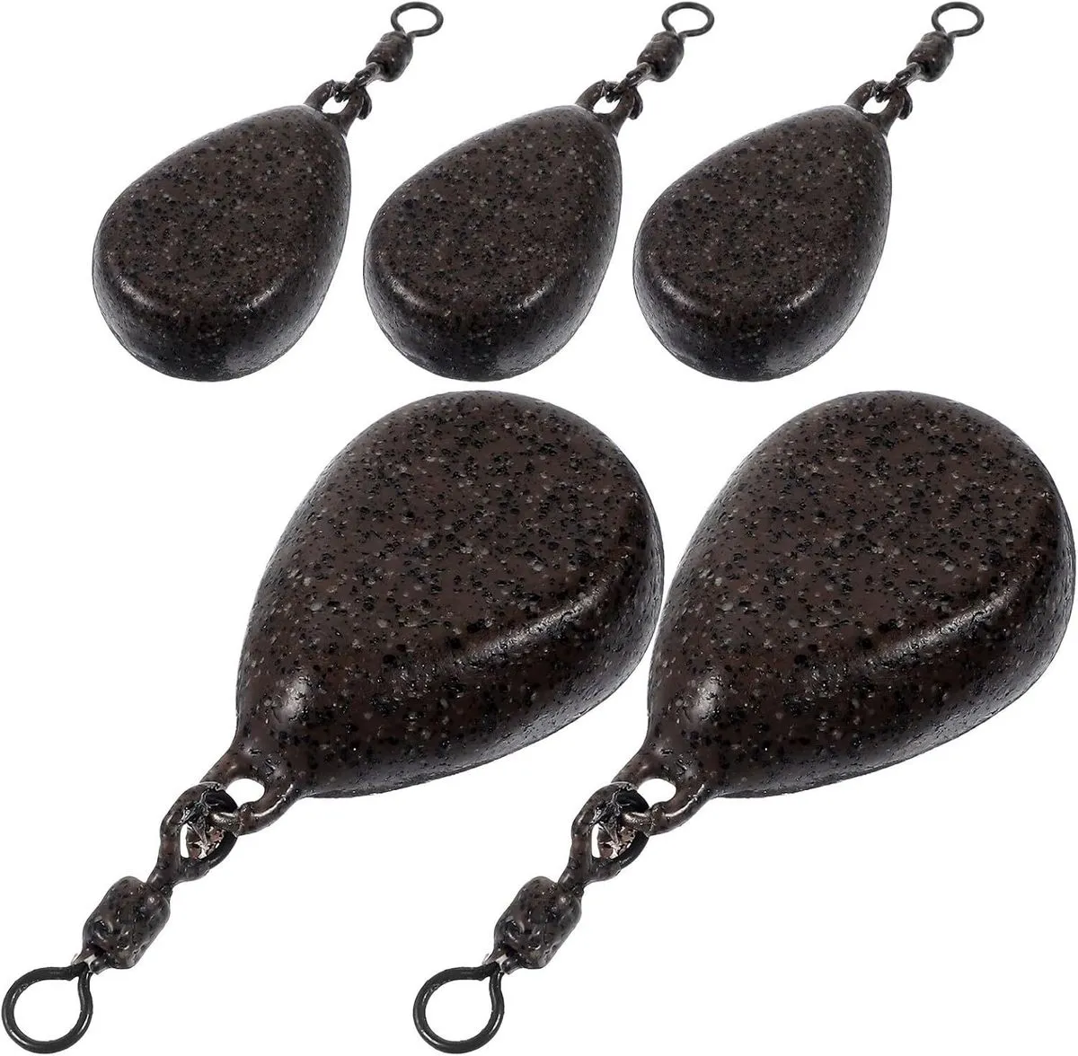 5pcs Fishing Weights Drop Shot Sinkers 57g Iron Fishing Accessories Smooth