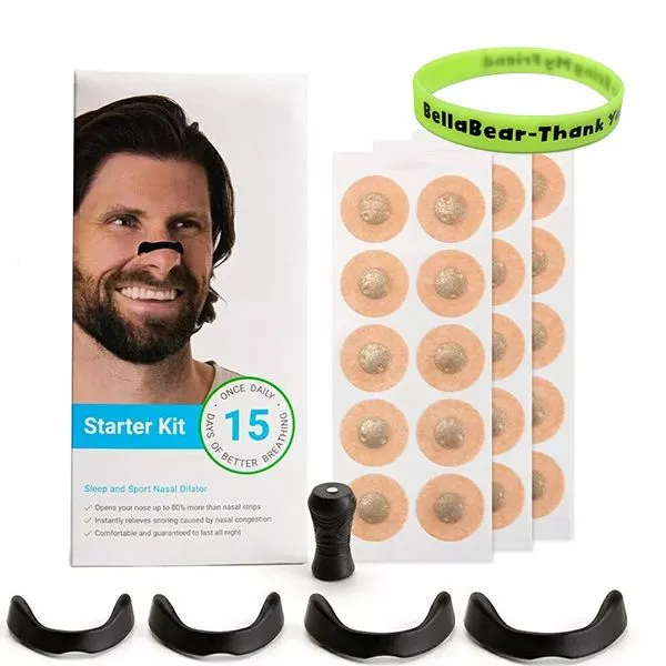 15 Day Magnetic Nose Strips for Sportman Better Breathing Boost + Wristband