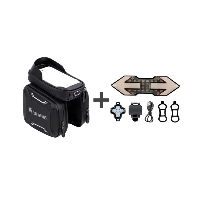 Reptronic Bicycle Hard Shell Case and LED Turn Signal Indicators Taillight