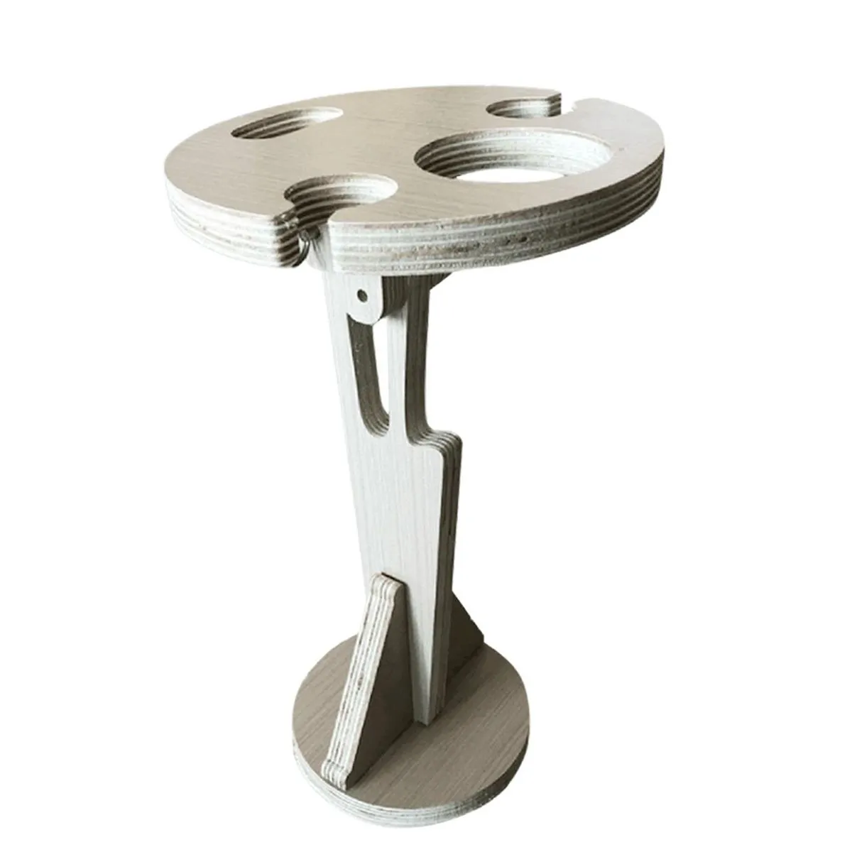 Outdoor Wine Table With Bottle Cup Holder Portable Foldable