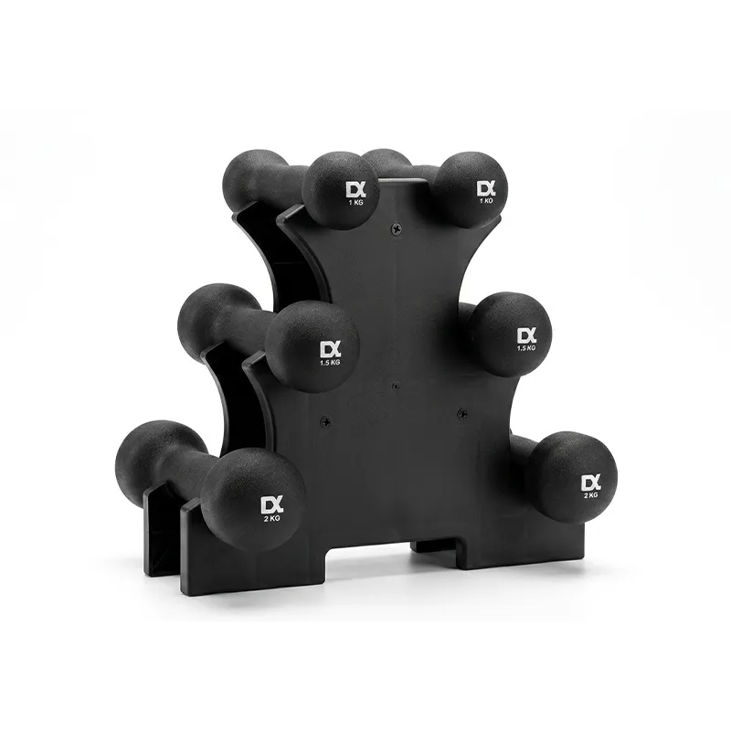 AlphaState Neoprene Dumbbell Set with Rack
