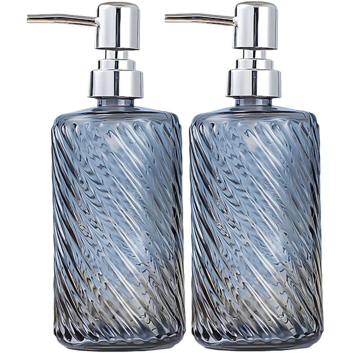 Hand Soap Dispenser Bathroom Soap Dispenser Lotion Dispenser 500ml - 2 Pack - Grey