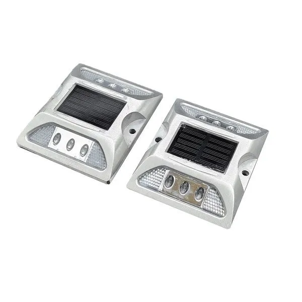 Solar Powered Drive-Way Ground Makers LED Road Stud White Light- Pack Of 2