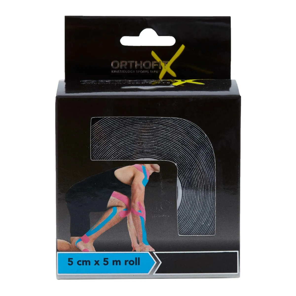 Orthofit X Kinesiology Sports Tape Roll - Black