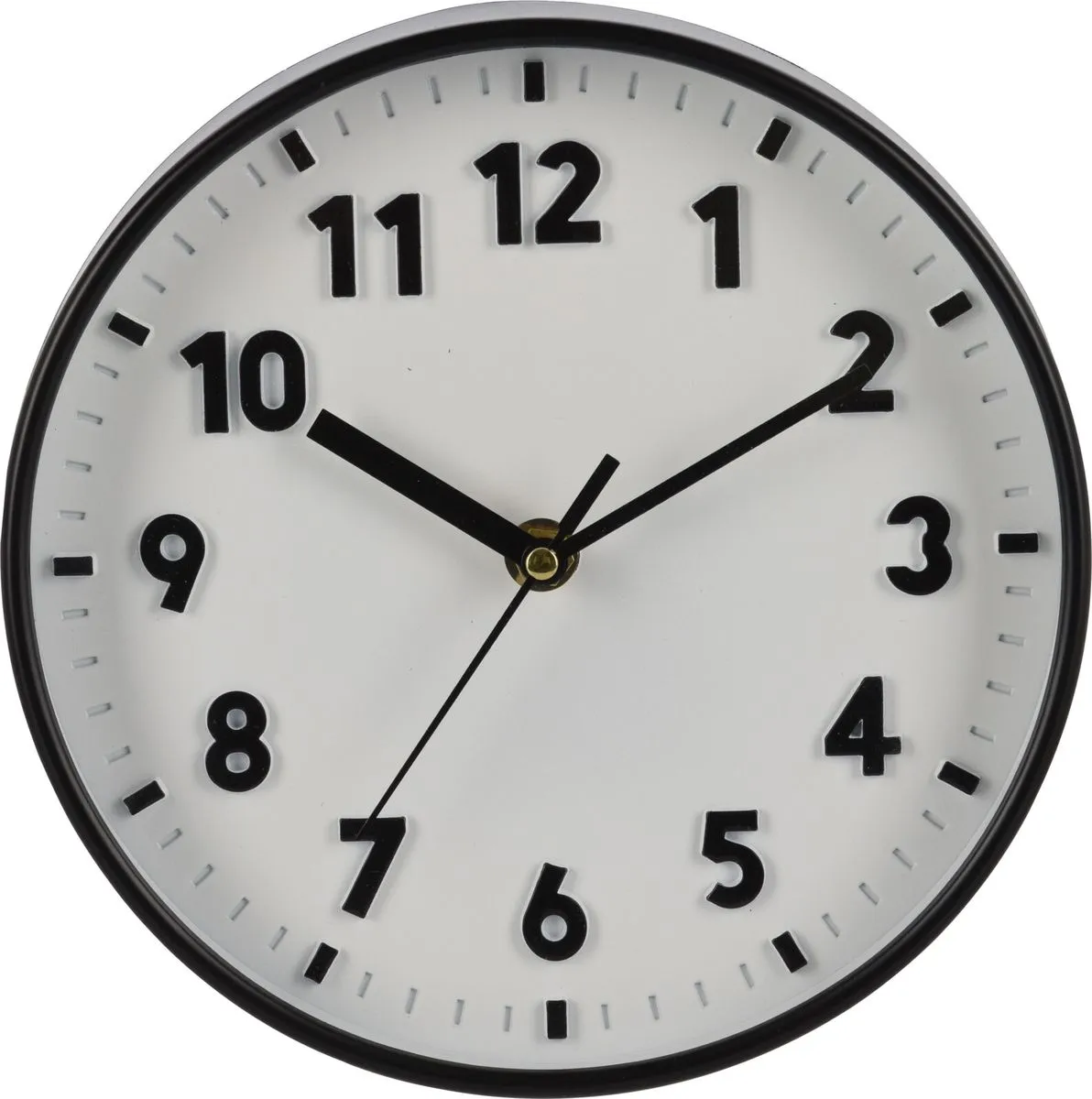 3D Effect Alarm Clock 20CM - Black, White