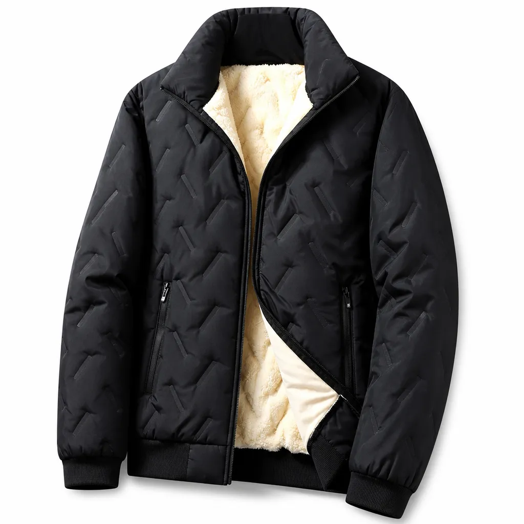 Men S Winter Jacket with Fleece Lining Warm Outerwear