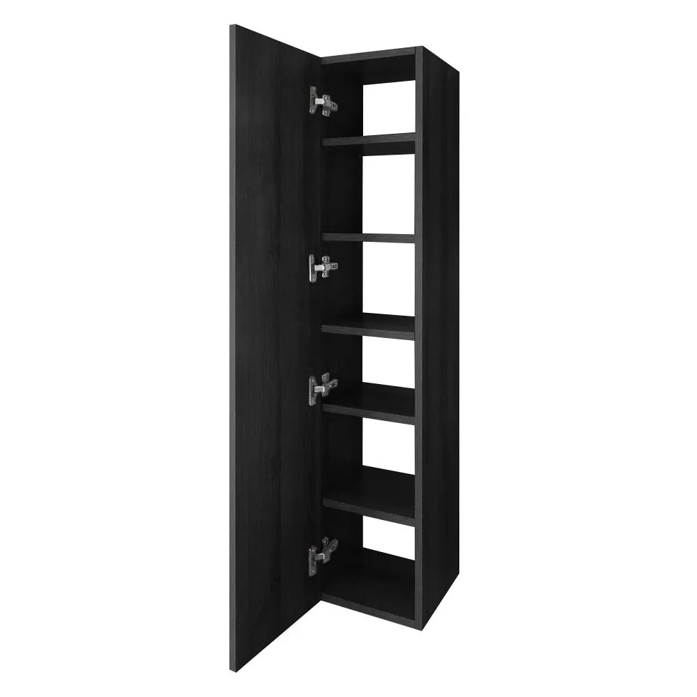Lamont Wall-Mounted Bathroom Storage Cabinet - Black