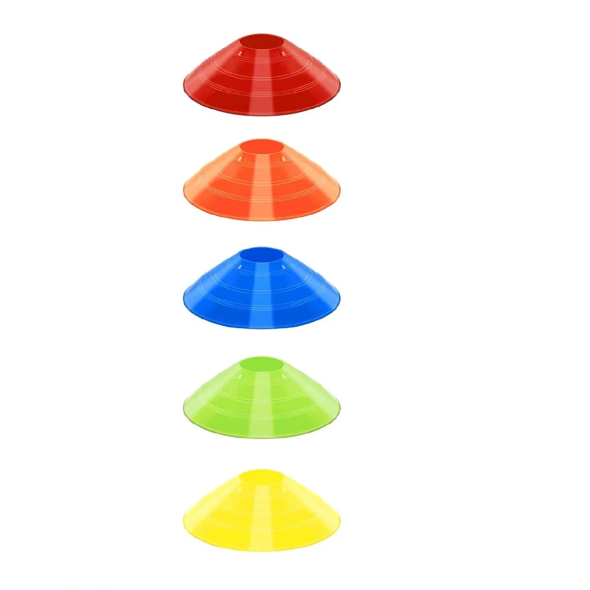 Agility Disc Cones 15 Pack with Bag, 19cm Flat Markers for Soccer Training