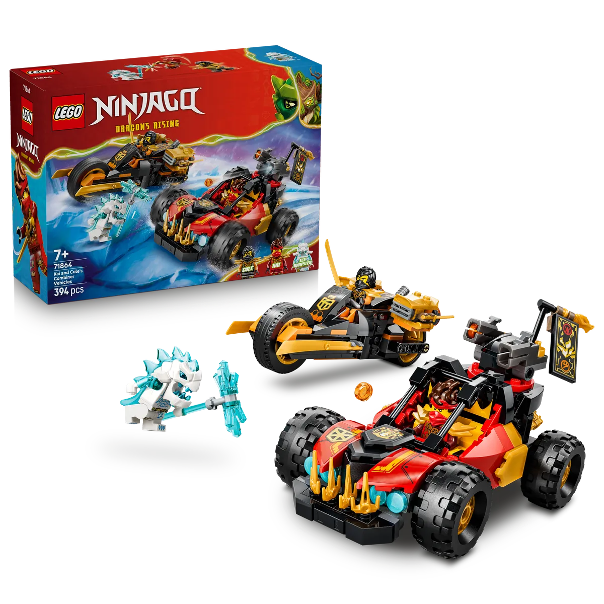LEGO® NINJAGO® Kai and Cole’s Combiner Vehicles Toy 71864