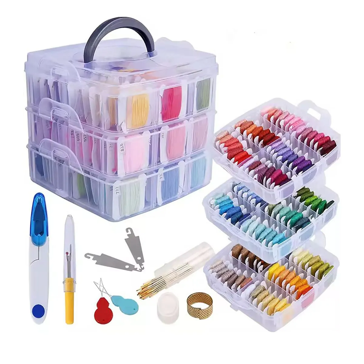 Embroidery Thread Floss Kit Including 150 Colors Cross Stitch Sewing Thread