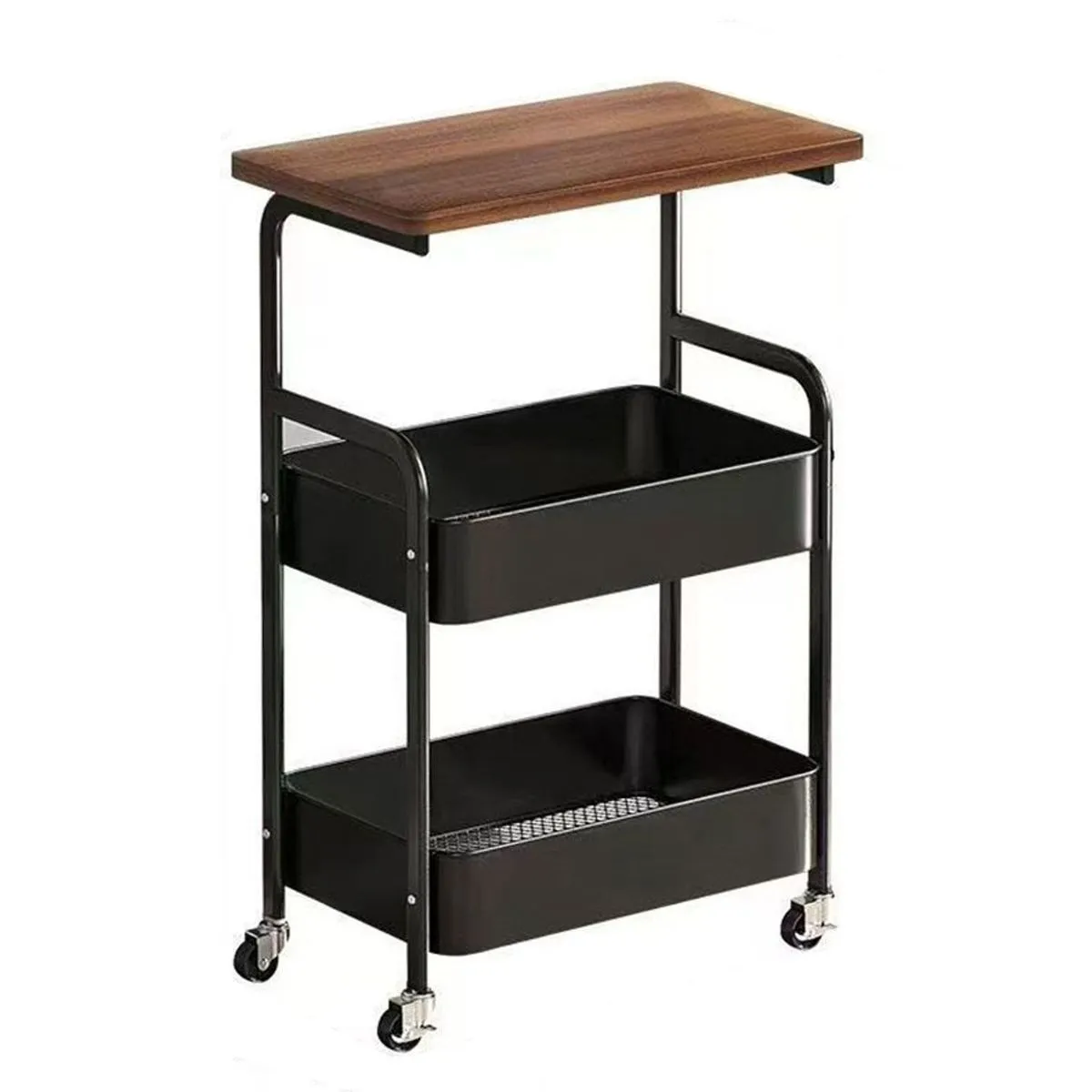 3-Tier Multi Trolley Kitchen Storage Rack and Shelving household Side-Table
