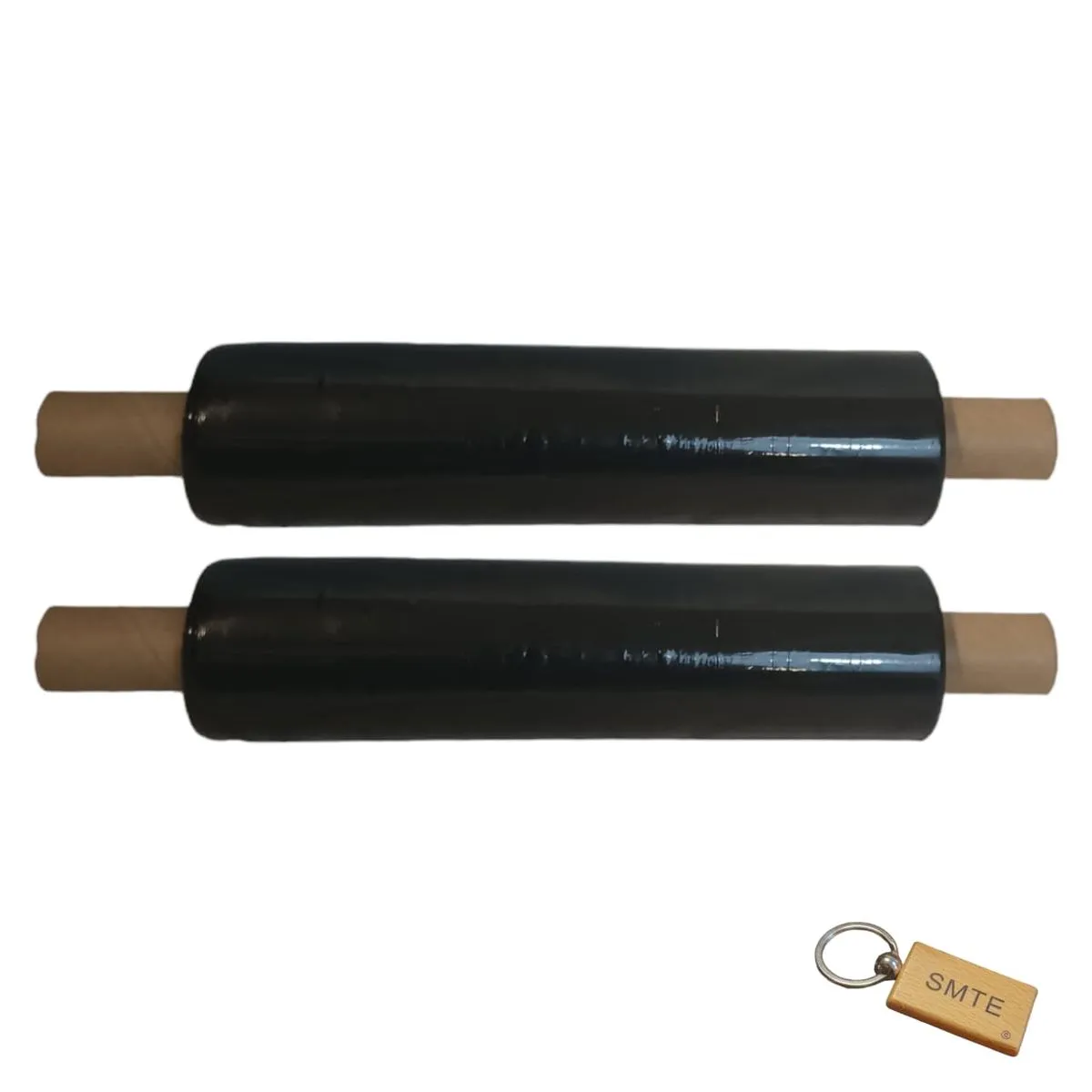 Premium Black Pallet Wrap -17 Microns Extra Thickness Set of 2+SMTE keyring