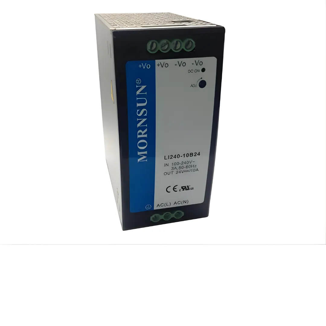 LI240-10B24 High-Reliability 24V 10A DIN Rail SMPS Active PFC 4kVAC
