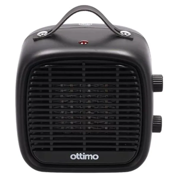 Ottimo Ceramic Fan Heater 1200W - Compact Fast-Heating Comfort - Black