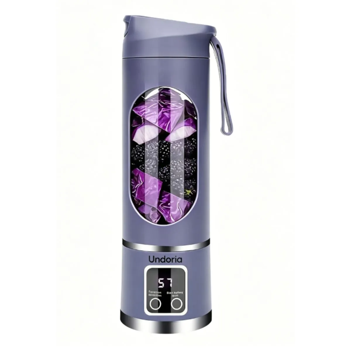 Portable Blender 450ml, USB Rechargeable 12-Blade Smoothie Maker