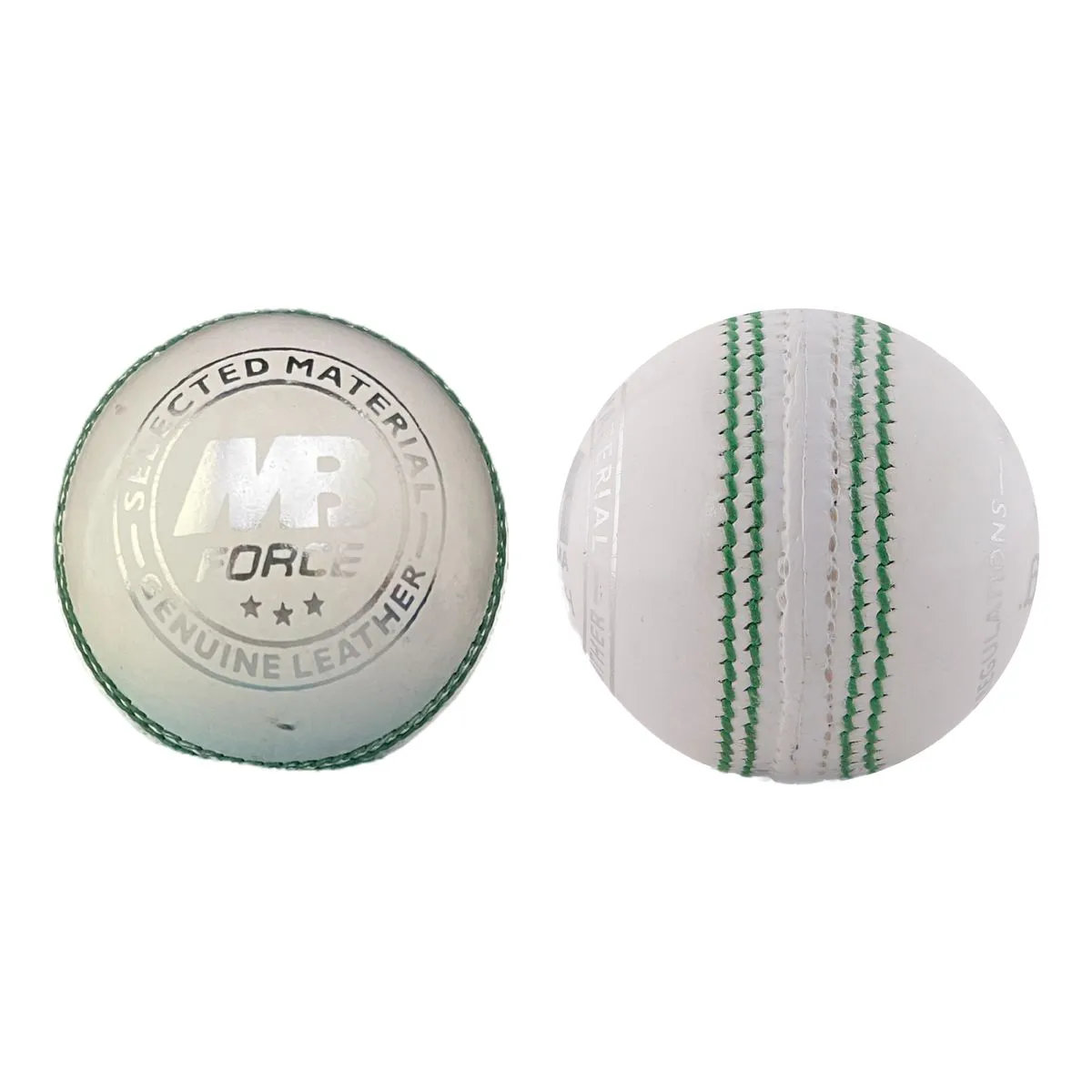 MB Malik Force White Cricket Ball - 156g