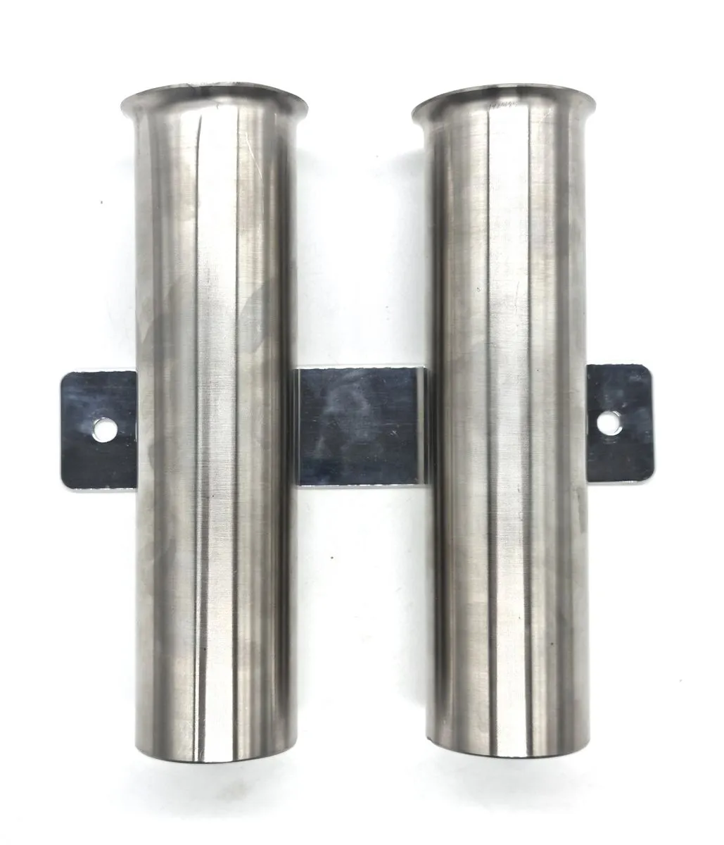 Fishing Buddy Stainless Steel Boat Fishing Rod Holder - 2 Holders