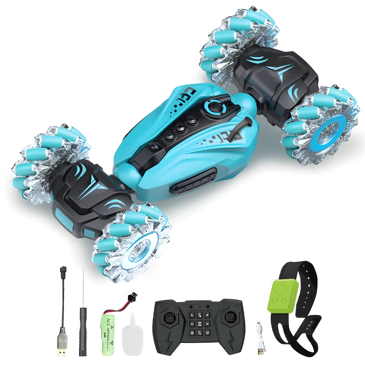 Gesture RC Car With Light Music Remote Controlled Car Boy Toy Kids Gift - Blue