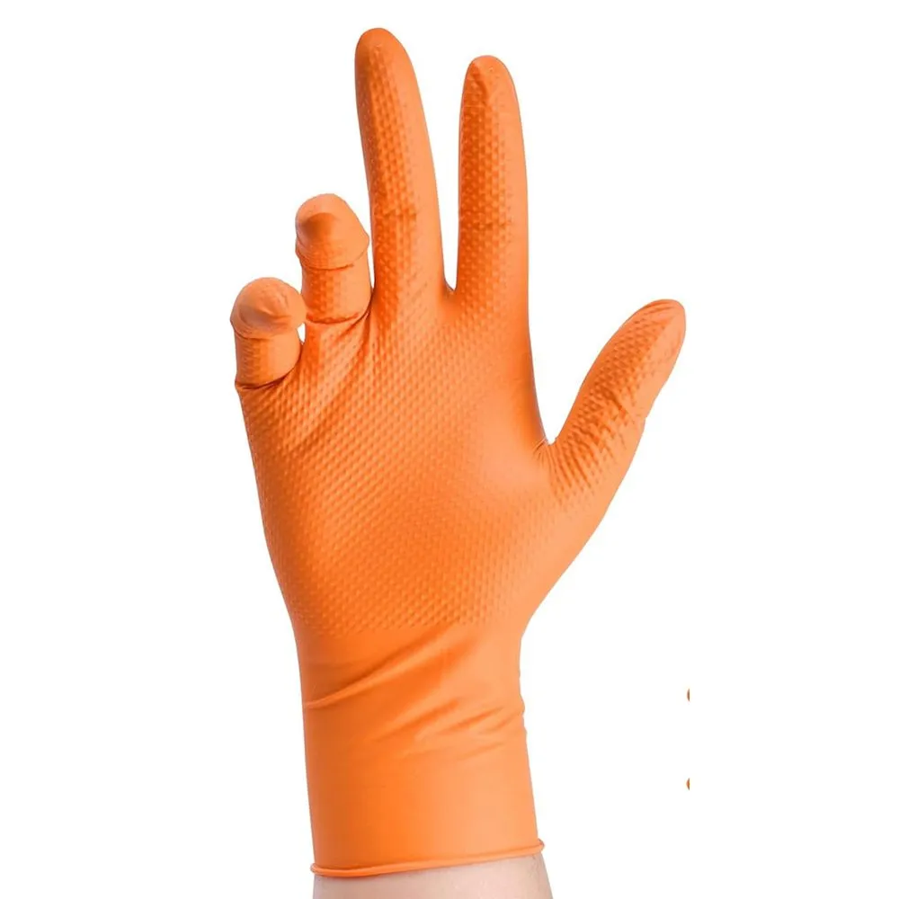 L Reusable Disposable Gloves 100's Orange