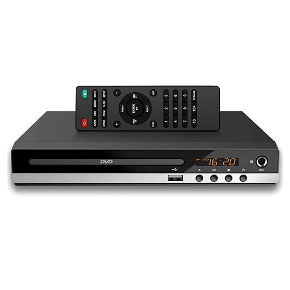 Region-Free DVD Player For TV, 1080P HD & AV Output With USB Port