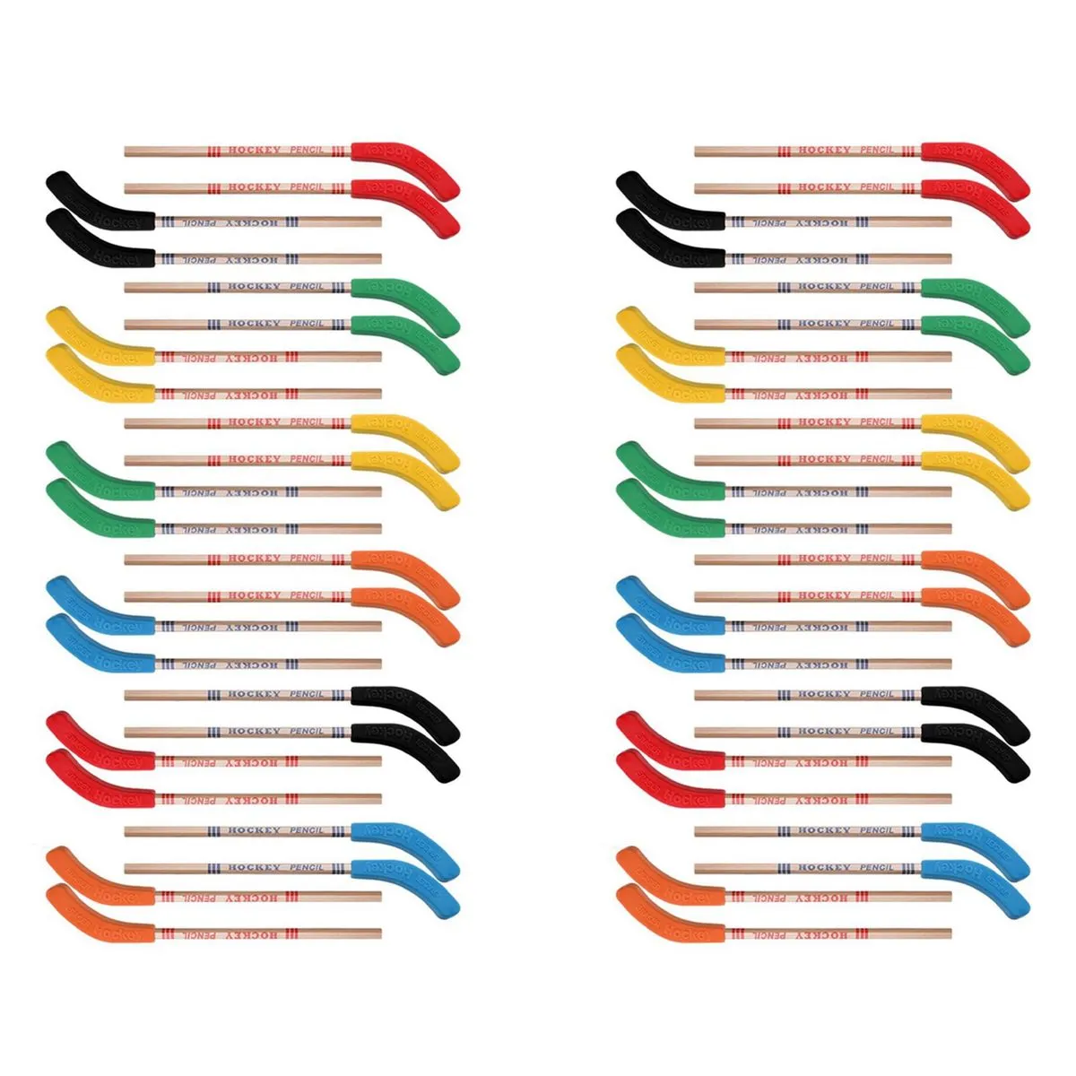 24Pcs Hockey Pencils And Erasers Pencils For Hockey Fans Students