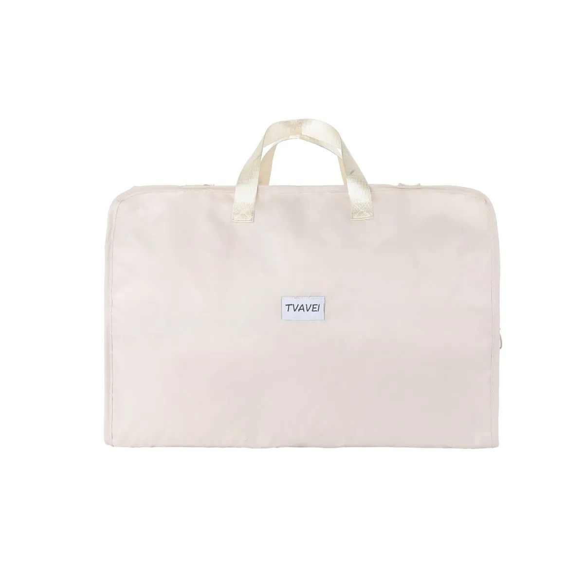 Beige Multi-Grid Travel Clothing Storage Bag