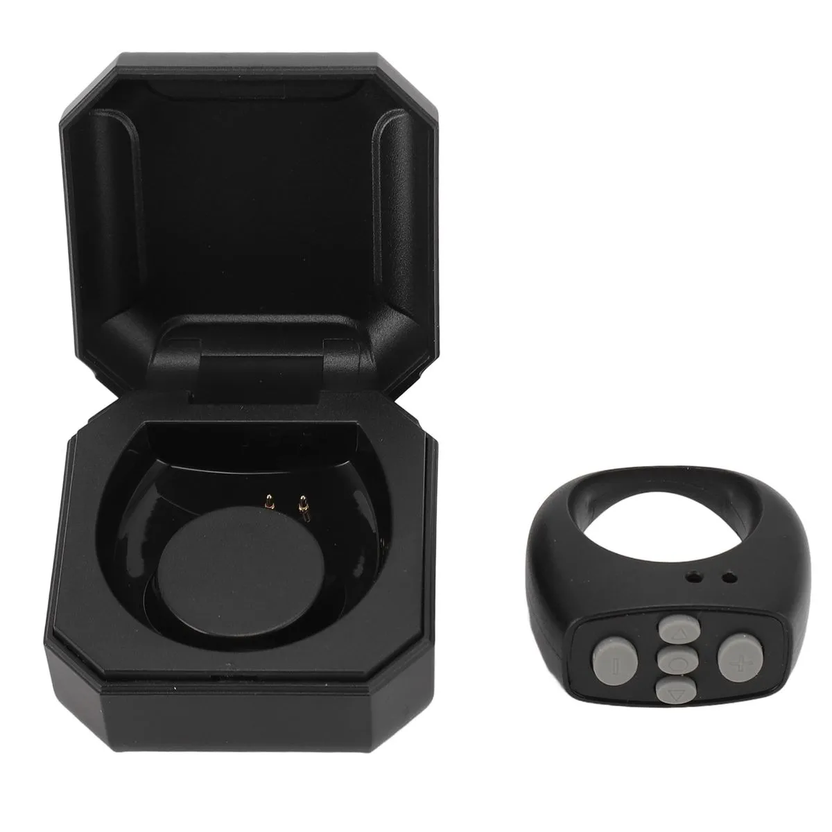 Black Rechargeable Scrolling Ring Remote for Smartphones Fashion Jewelry