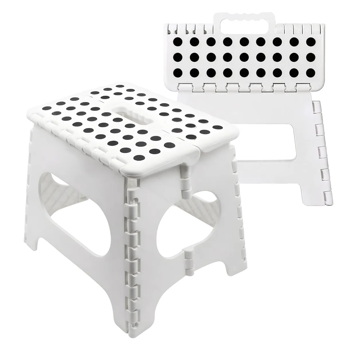 2 PCS Folding Step Stool Foldable Non-Slip Home Ladder Camping Kids Chair