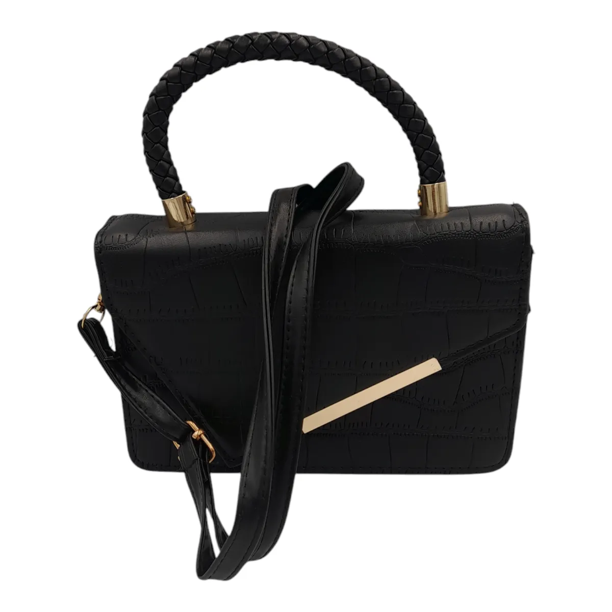 Classy Small Crossbody Handbags for Women with Shoulder Strap Everyday Bags - Black
