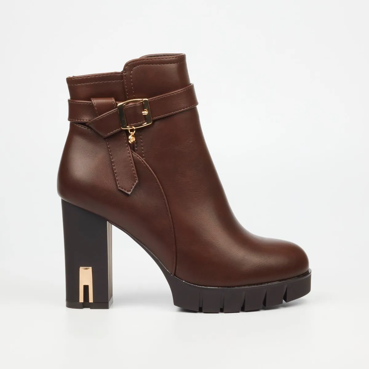 Miss Black Darling 3 Women Faux Leather Ankle Boots - Chocolate