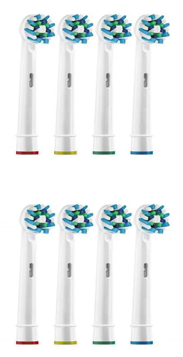 PA Cross Replacement Toothbrush Heads for Oral B: 8 Pack