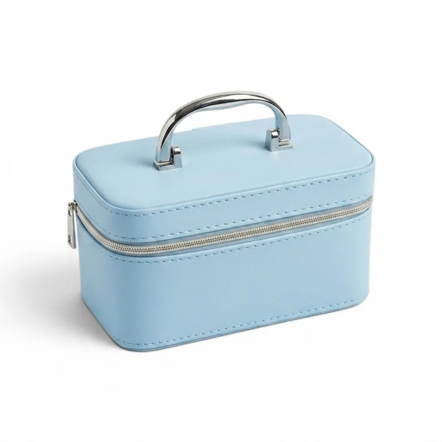 Mini Makeup Bag Portable Cosmetic Storage Pouch for Travel - Blue