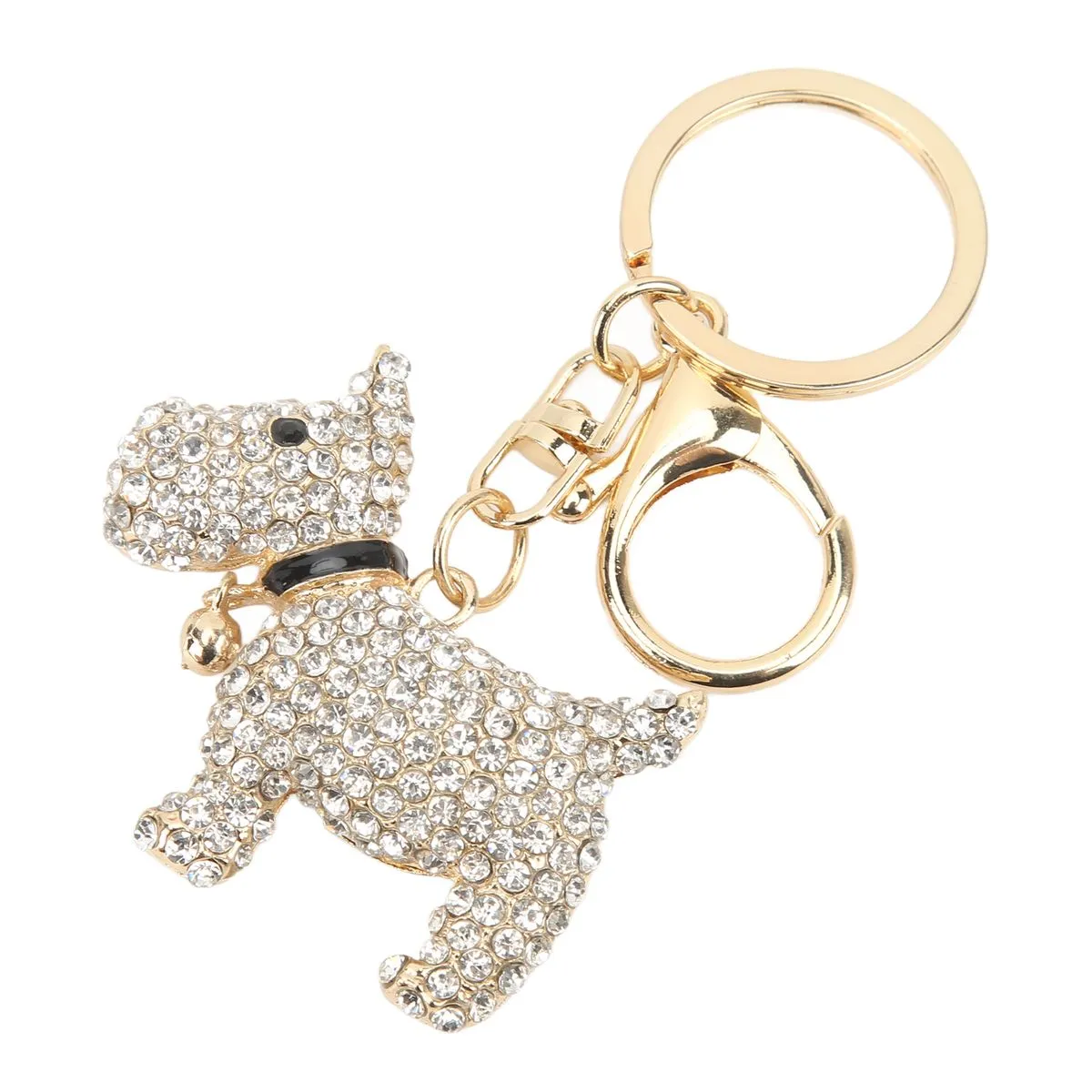 Rhinestone Dog Keychain for Bag Decoration