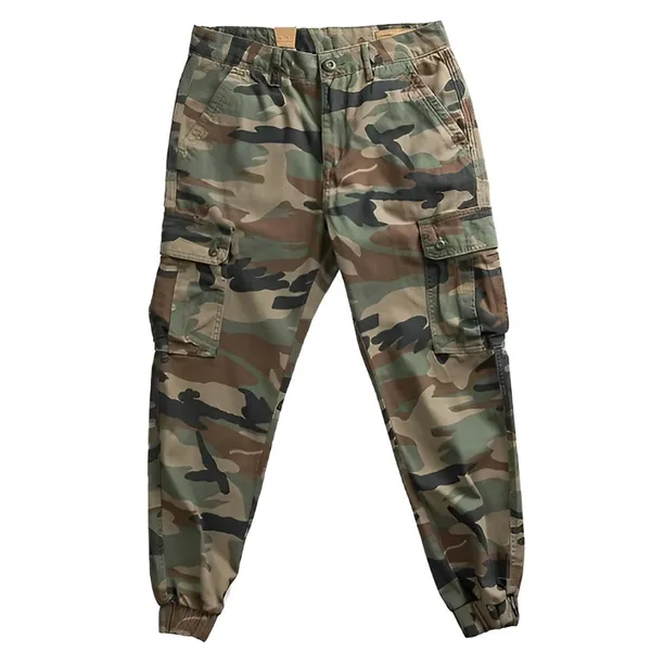 Overalls Men's Waist Overalls Camouflage Casual Multi-Pocket Pull-On Pants