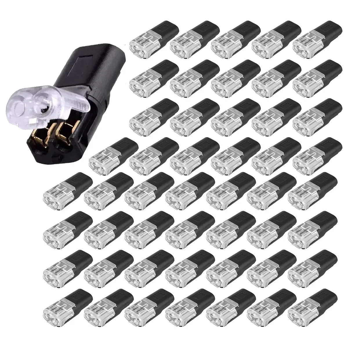 Flame Retardant Locking Wire Quick Connectors - 50 Piece Set