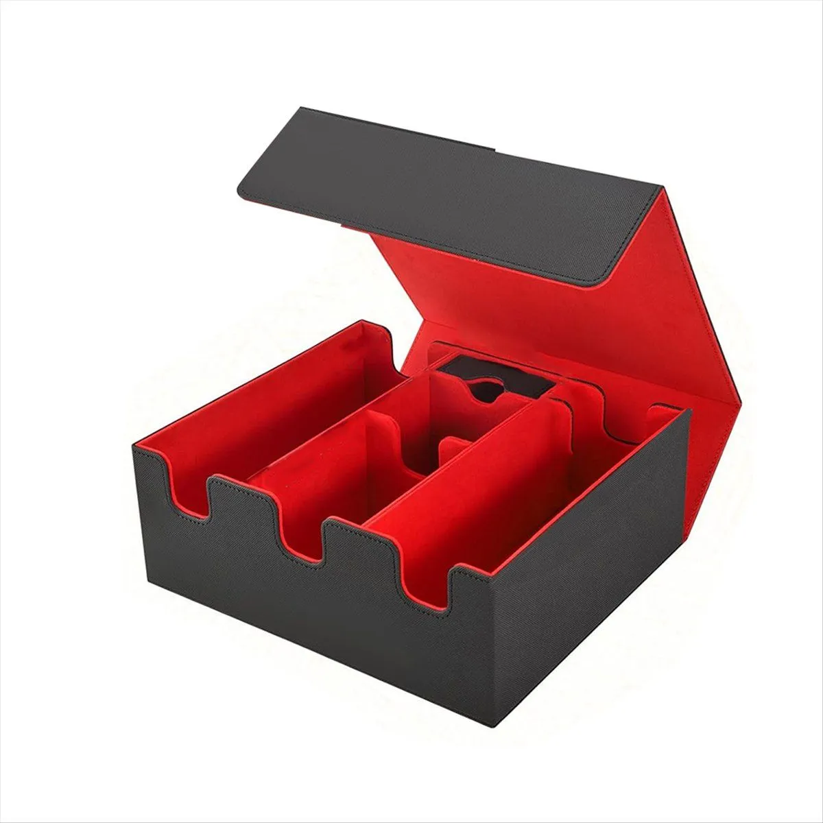 for Trading Cards Magnetic Closure Tcg Storage Box Red+Black